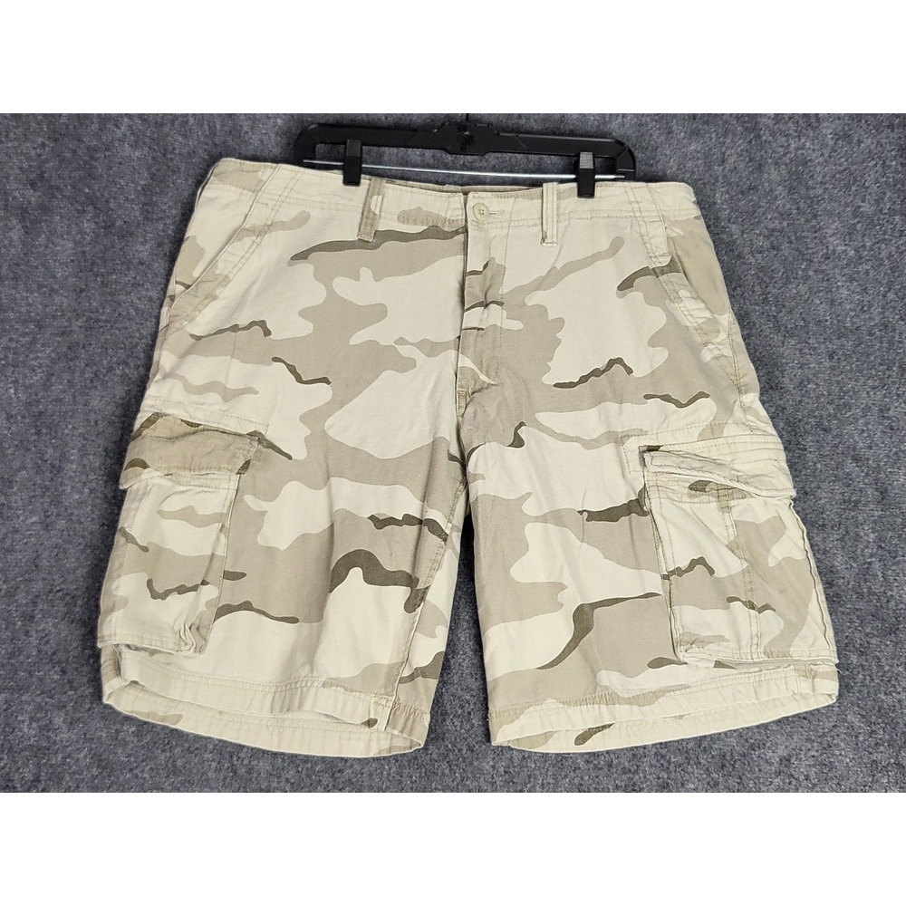 Urban Pipeline Camo Cargo Shorts Mens 40 Beige Khaki Casual Outdoor Skate‎ Jorts